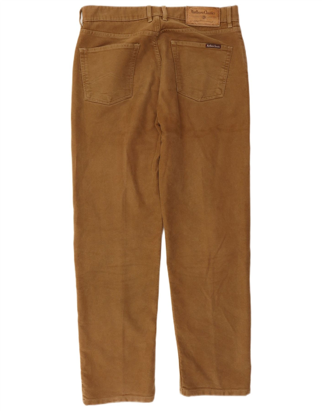 MARLBORO CLASSICS Pantalones casuales rectos para hombre W32 L30 Algodón marrón
