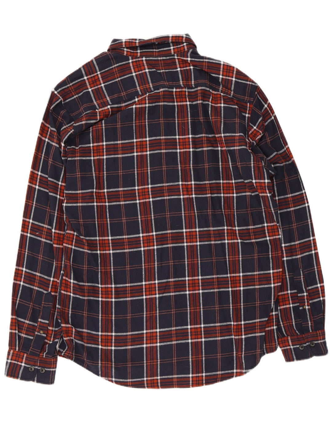 Jack & Jones Hombre Camisa De Franela XL Azul Marino Cuadros Algodón