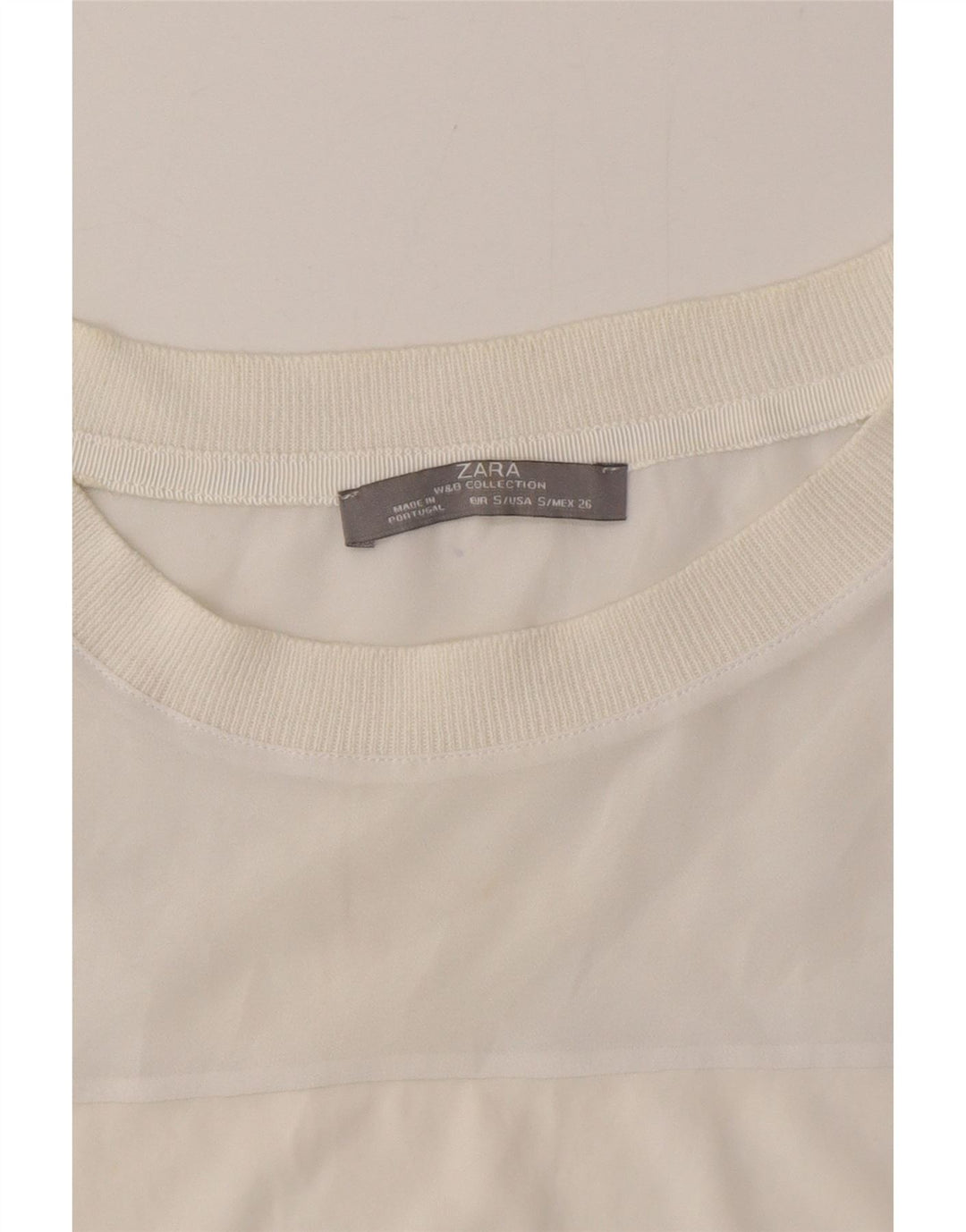 Zara Mujer Sudadera Jumper UK 10 Small Blanco