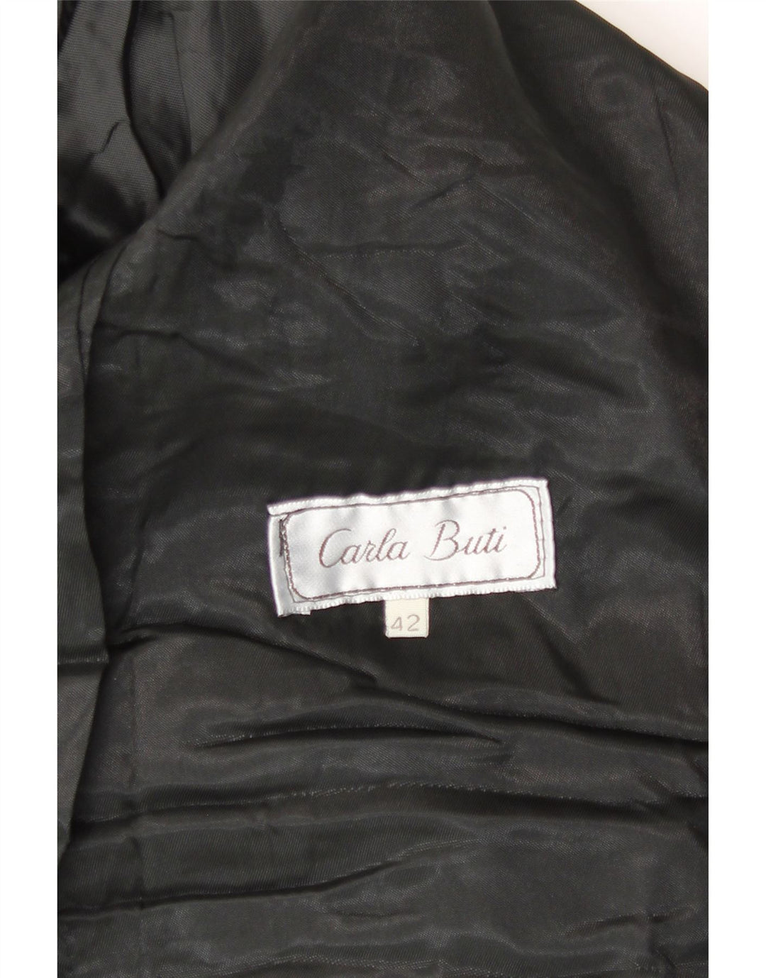 Carla Buti Chaqueta tipo blazer de ante con 1 botón para mujer IT 42 Medium Black Spotted