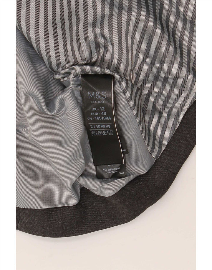Marks & Spencer Chaqueta tipo blazer con 1 botón para mujer UK 42 Poliéster gris medio