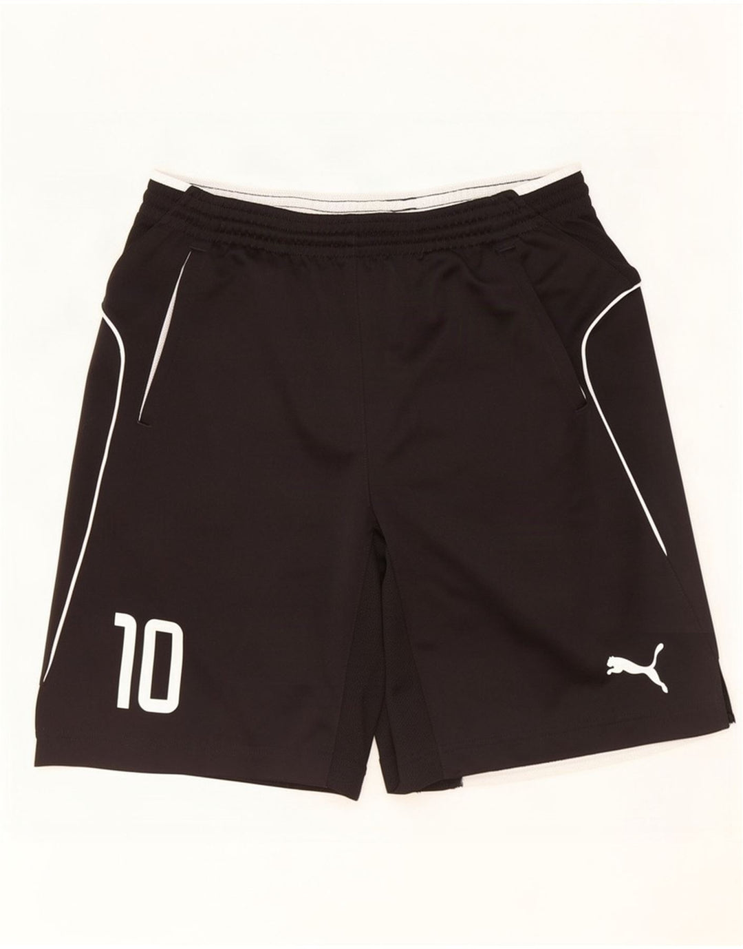 Puma Pantalones cortos deportivos gráficos para hombre Poliéster negro mediano
