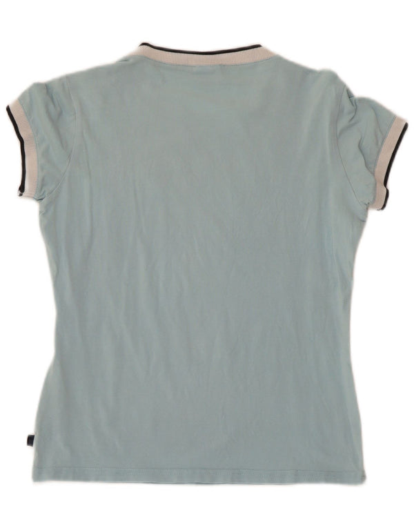 ASICS Camiseta gráfica para mujer Top UK 12 Algodón azul medio