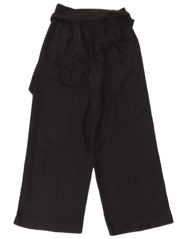 Zara Mujer Pantalones Cortos De Pierna Ancha Y Talle Alto XS W24 L23 Negro