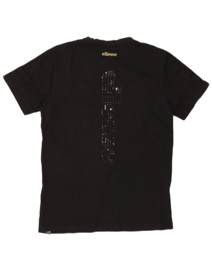 Ellesse Hombre Camiseta Gráfica Top Medium Black Colorblock