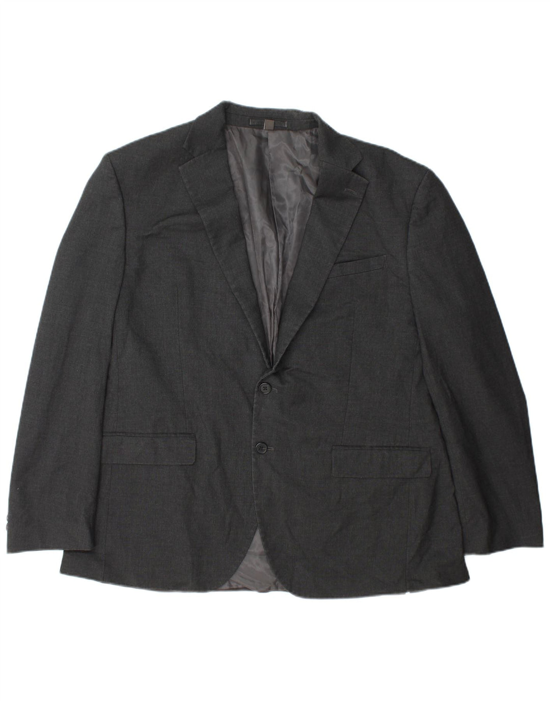 Marks & Spencer Chaqueta tipo blazer de corte regular con 2 botones para hombre Talla 44 XL Gris