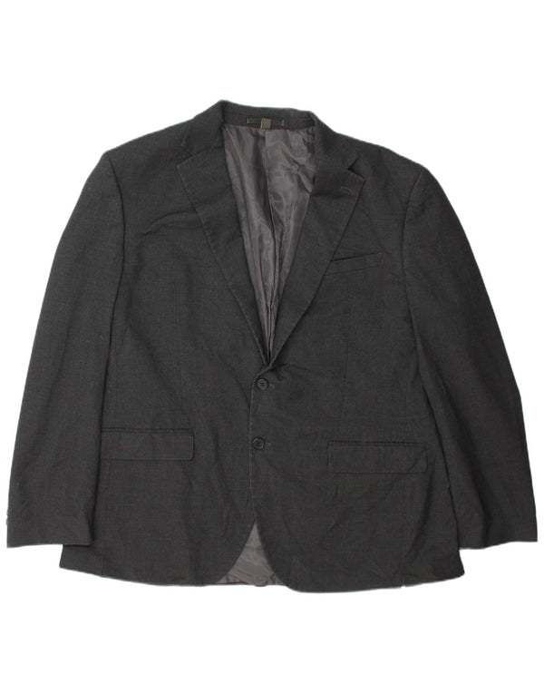 Marks & Spencer Chaqueta tipo blazer de corte regular con 2 botones para hombre Talla 44 XL Gris