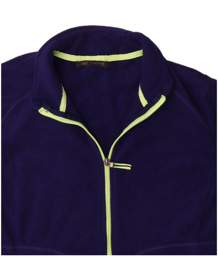 Marks & Spencer Chaqueta polar para mujer UK 20 2XL Poliéster morado