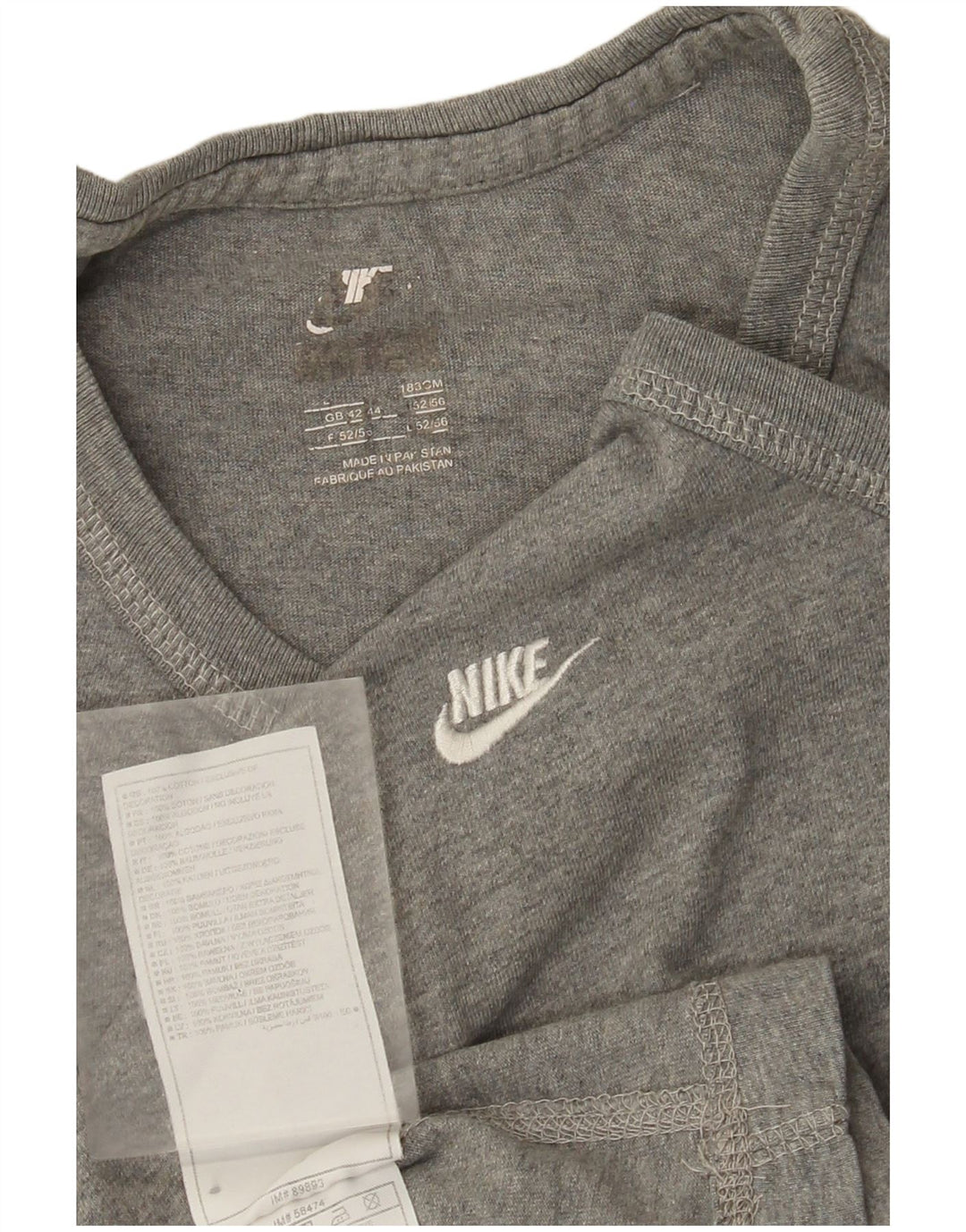 Nike - Camiseta sin mangas para hombre, talla 42/44, algodón gris grande