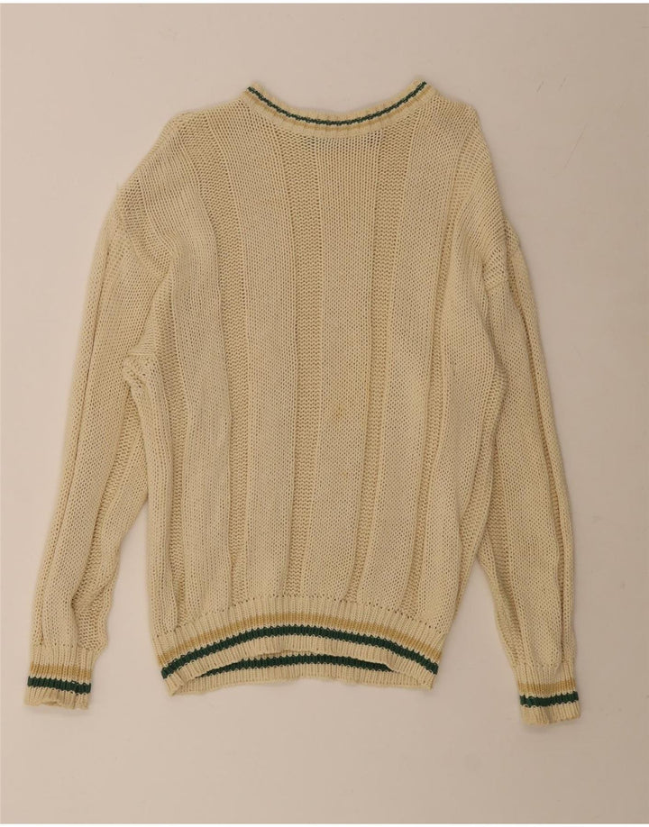 Henry Cottons Jersey con cuello barco para hombre, talla grande, color amarillo