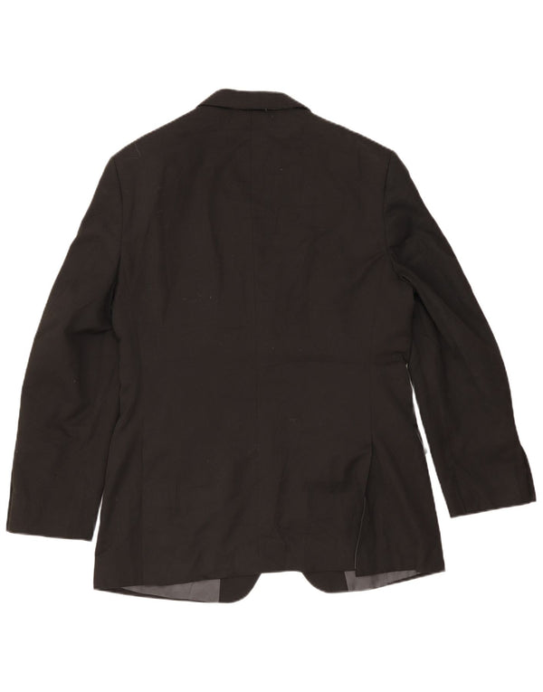 Marks & Spencer Chaqueta tipo blazer de 2 botones para hombre UK 40 Mediano Poliéster negro