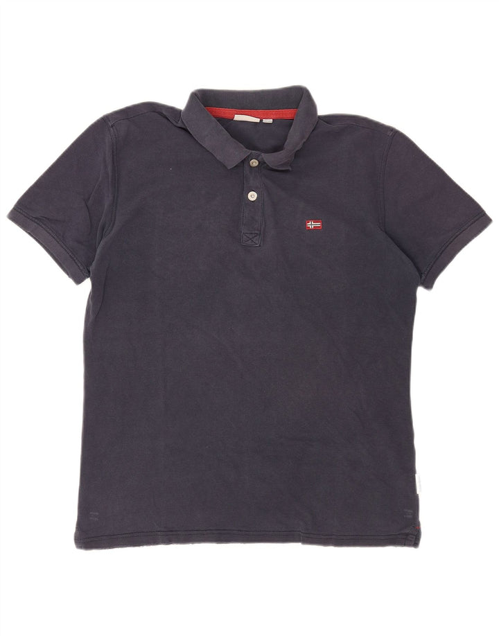 Napapijri Polo para hombre grande azul marino