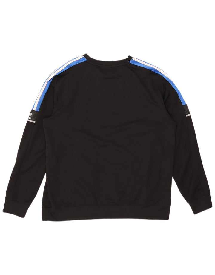 Adidas Hombre Sudadera Gráfica Jumper XL Negro Colorblock Poliéster
