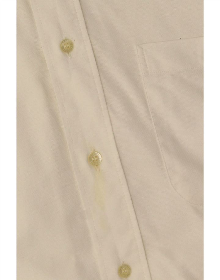 Camisa Lacoste Hombre Manga Corta Talla 42 Grande Algodón Blanco