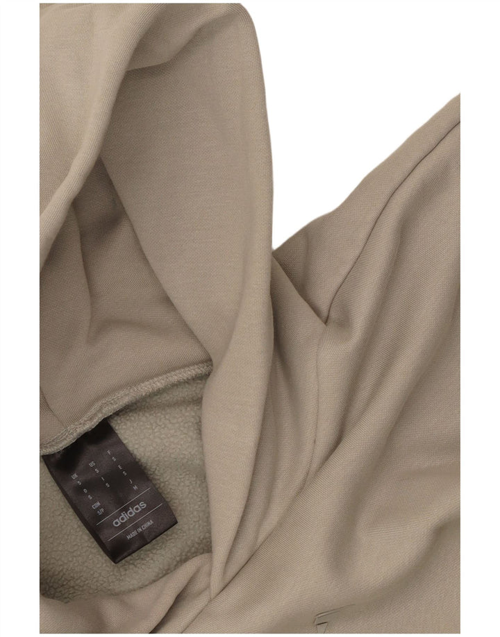 Adidas Hombre Gráfico Sudadera con Capucha De Gran Tamaño Jersey Pequeño Beige