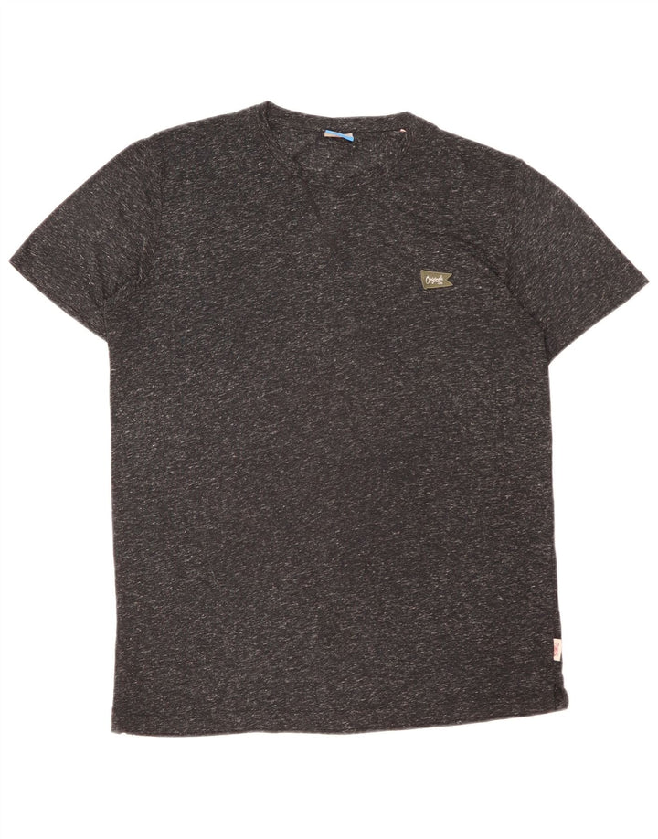 Jack & Jones Hombre Camiseta Top Large Gris Moteado Poliamida