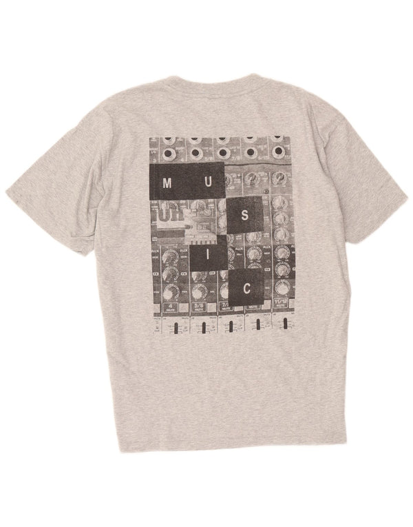 Diesel Hombre Camiseta Gráfica Top De Algodón Moteado Gris Medio