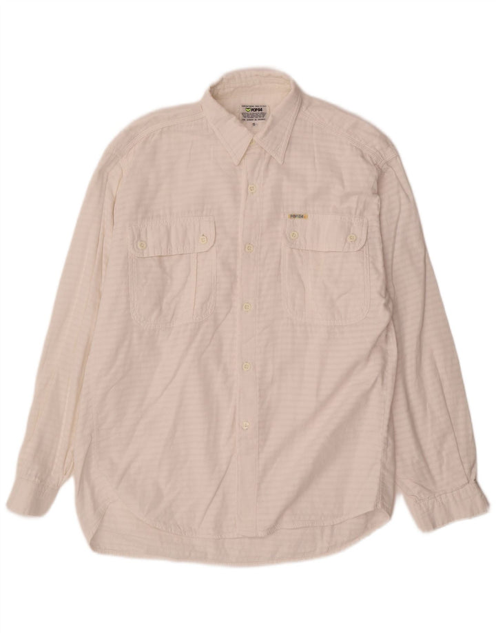 POP 84 Camisa Hombre Pequeña Algodón Rayas Blancas