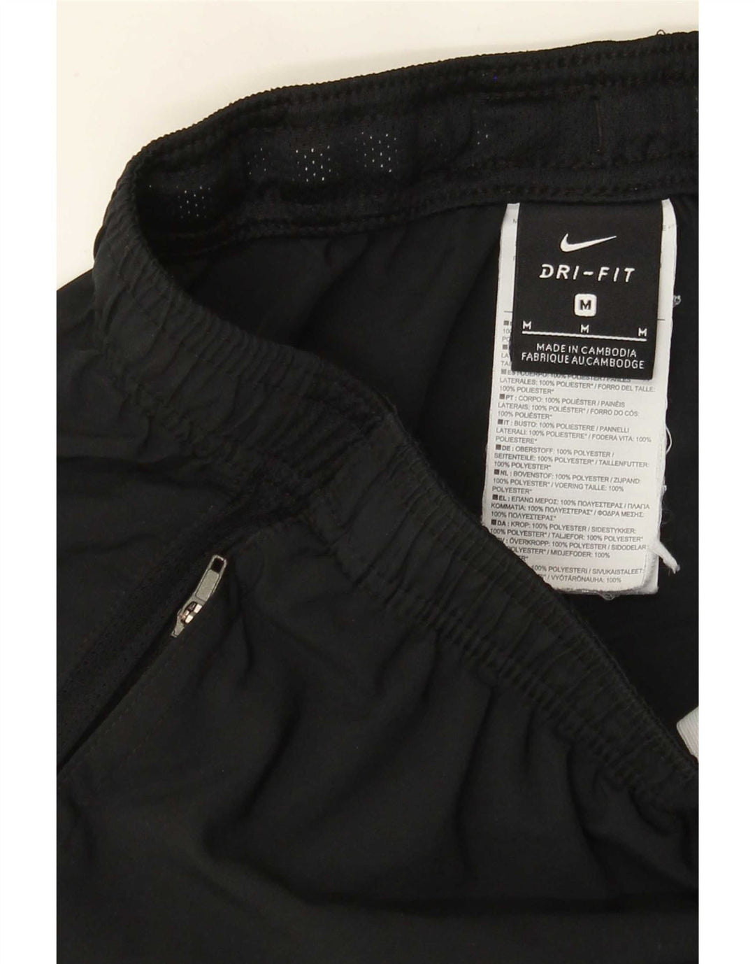 Pantalones cortos deportivos Nike Dri Fit para hombre Poliéster negro mediano