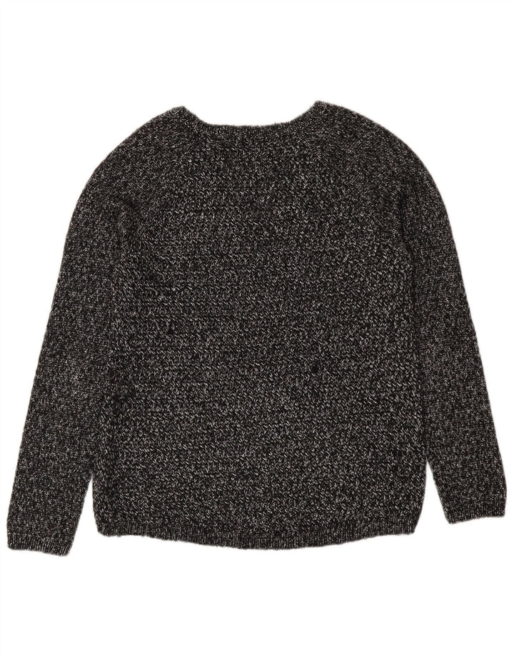 Massimo Dutti Jersey con Cuello en V para Mujer UK 44 Gris Medio Moteado