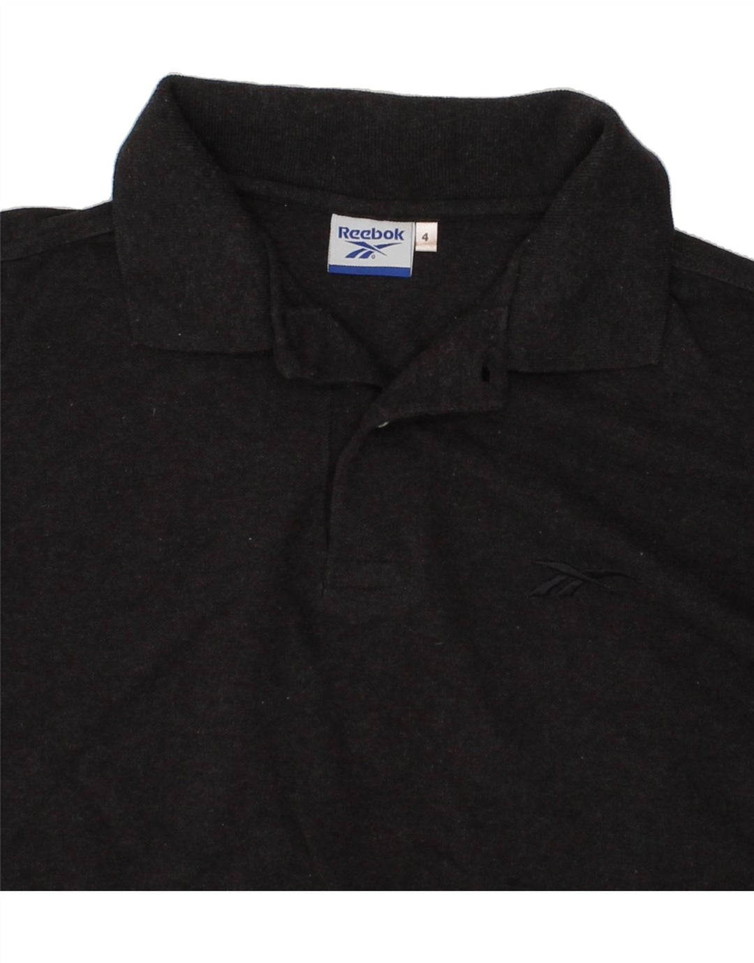 REEBOK Mens Polo Shirt Size 4 Large Black Cotton Vintage Reebok and Second-Hand Reebok from Messina Hembry 