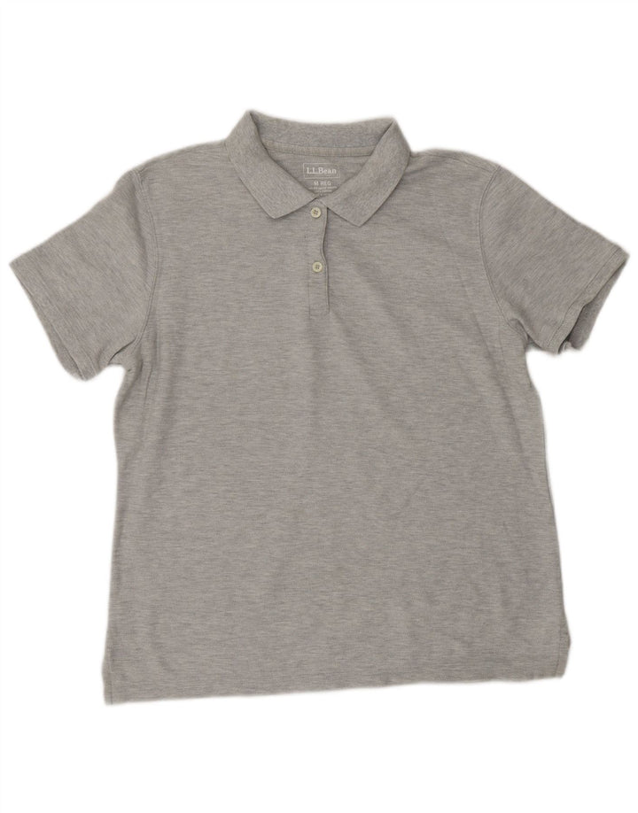 L.L.BEAN Polo para mujer UK 44 Algodón moteado gris medio