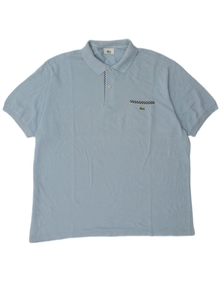 Polo Lacoste para hombre talla 7 2XL algodón azul