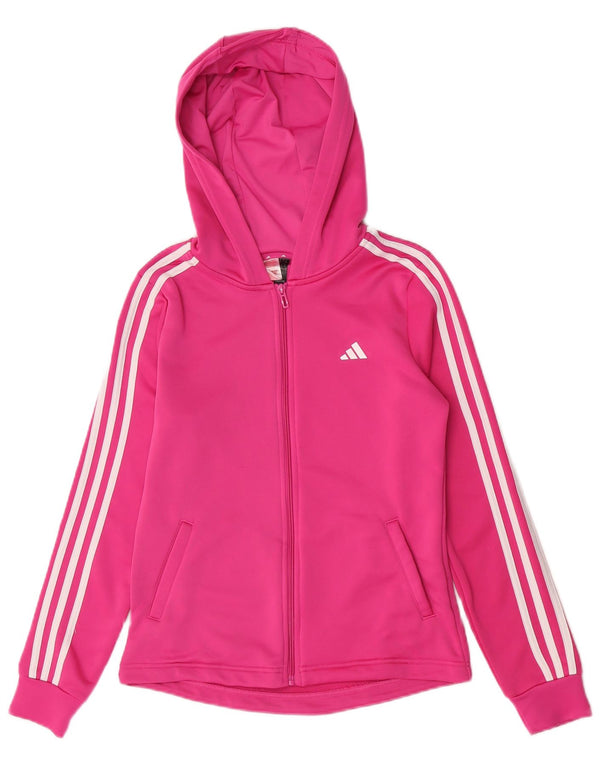 Adidas Sudadera con capucha y cremallera para niña 14-15 años Rosa Poliéster