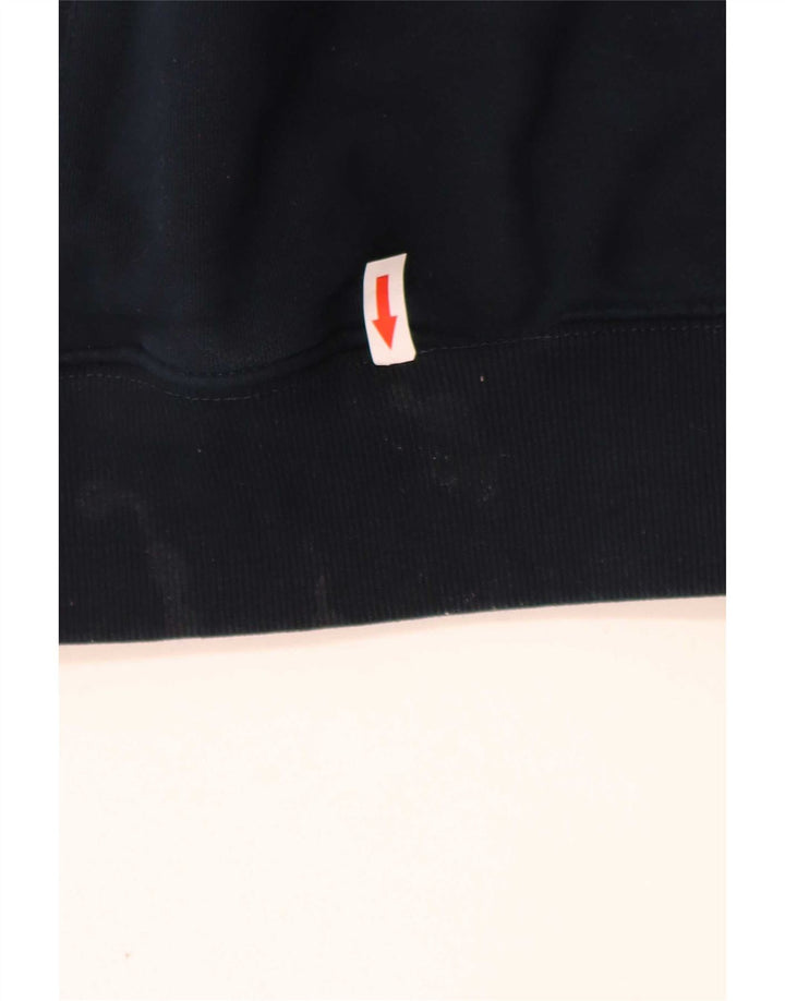 Marks & Spencer Sudadera de ajuste regular con cremallera de 1/4 para hombre, tipo jersey, tamaño mediano, azul marino