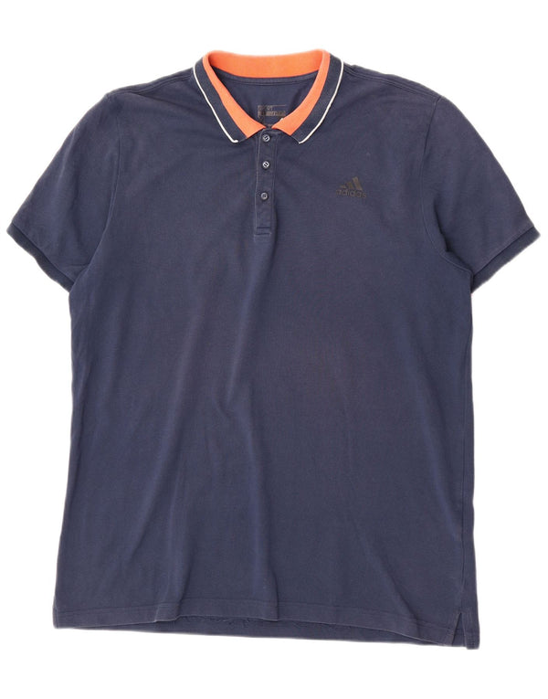 Adidas Hombre Climalite Polo XL Azul Marino Colorblock Algodón