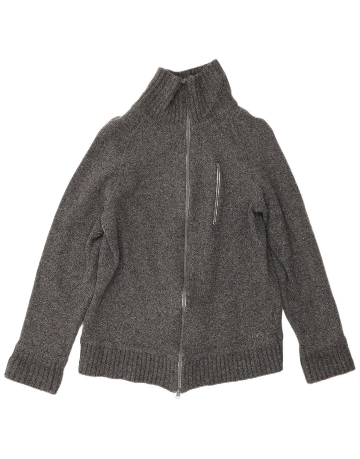 LEVI'S Cárdigan para mujer UK 14 Large Grey Lambswool