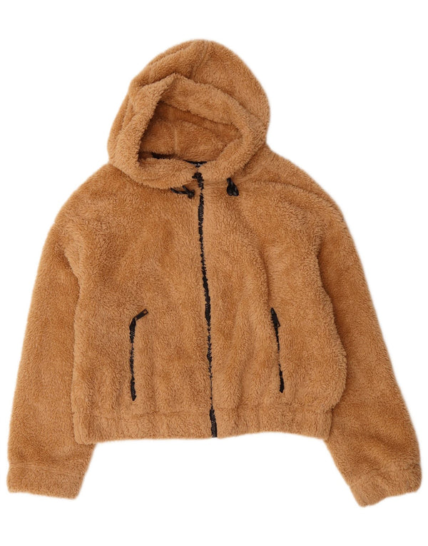 Calvin Klein Chaqueta Sherpa con Capucha y Oso de Peluche para Mujer UK 20 2XL Beige