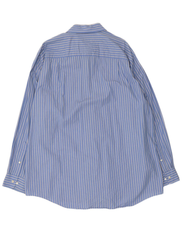 Calvin Klein Camisa para hombre Talla 17 1/2 XL Algodón a rayas azules