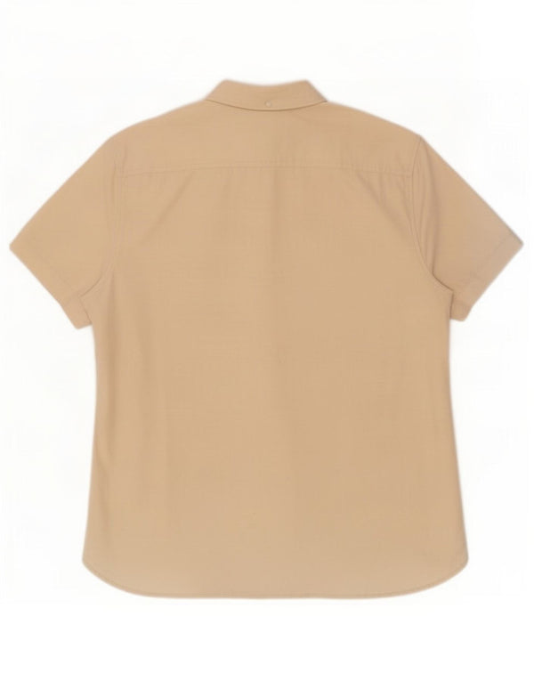 Camisa Jack Wills Hombre Manga Corta Slim Fit XL Algodón Beige