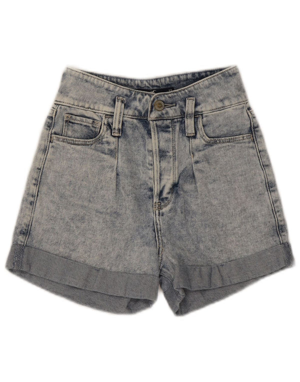 Pantalones cortos de mezclilla de cintura alta Hollister para mujer US 00 2XS W23 Azul