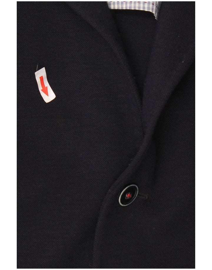 Manuel Ritz Chaqueta tipo blazer de 3 botones para hombre IT 60 5XL Acrílico azul marino