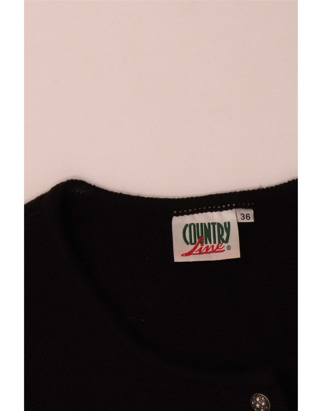 Country Line Suéter tipo cárdigan para mujer EU 36 Pequeño Poliacrílico negro