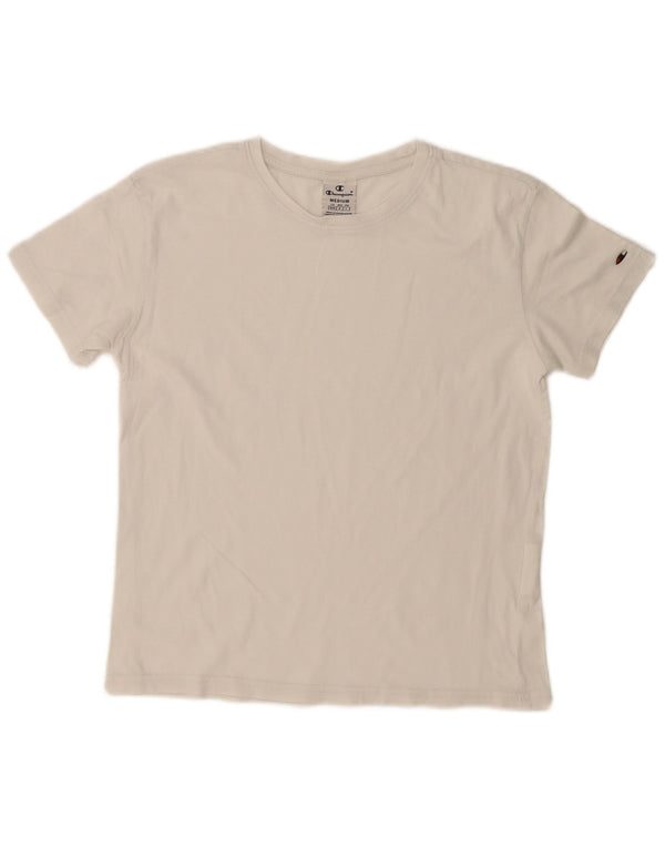 Champion Camiseta para mujer Top UK 14 Medium Off White Cotton
