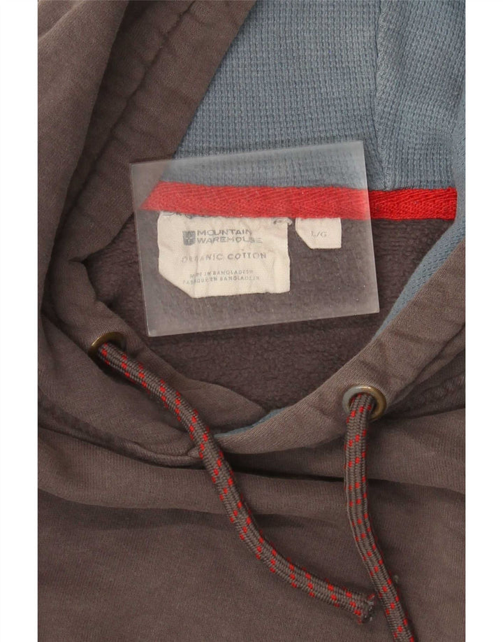 Jersey con capucha para hombre Mountain Warehouse Jersey grande de algodón gris