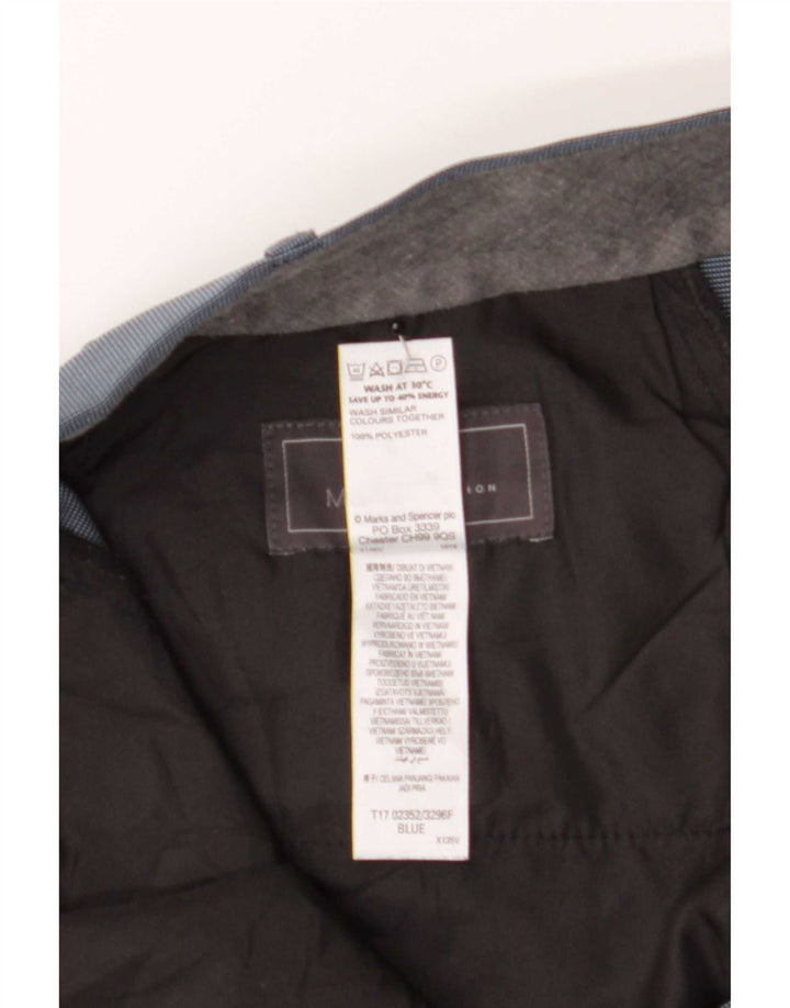 Pantalones de traje rectos Marks & Spencer para hombre W44 L29 Poliéster gris