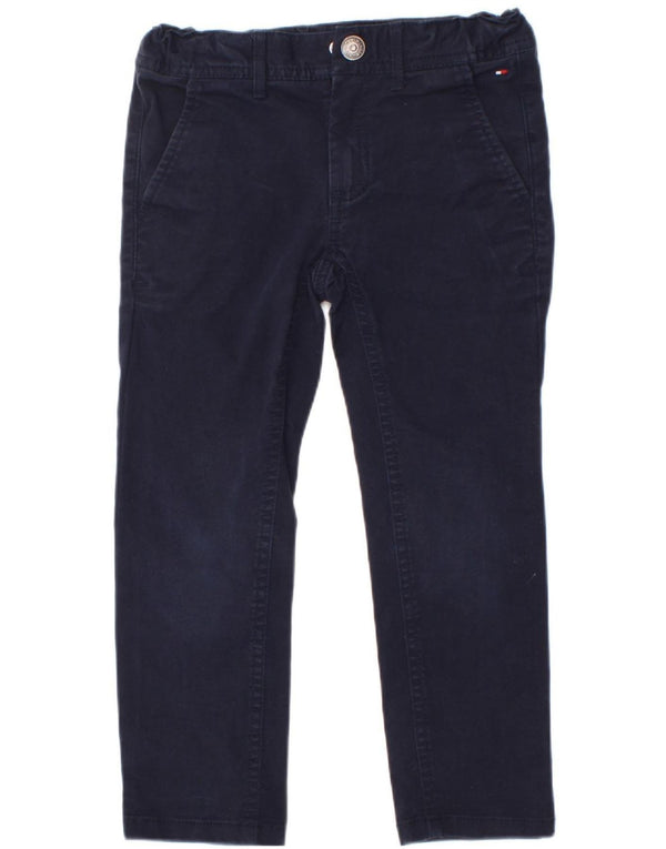 Tommy Hilfiger Pantalones chinos rectos para niños 5-6 años W22 L18 Azul marino