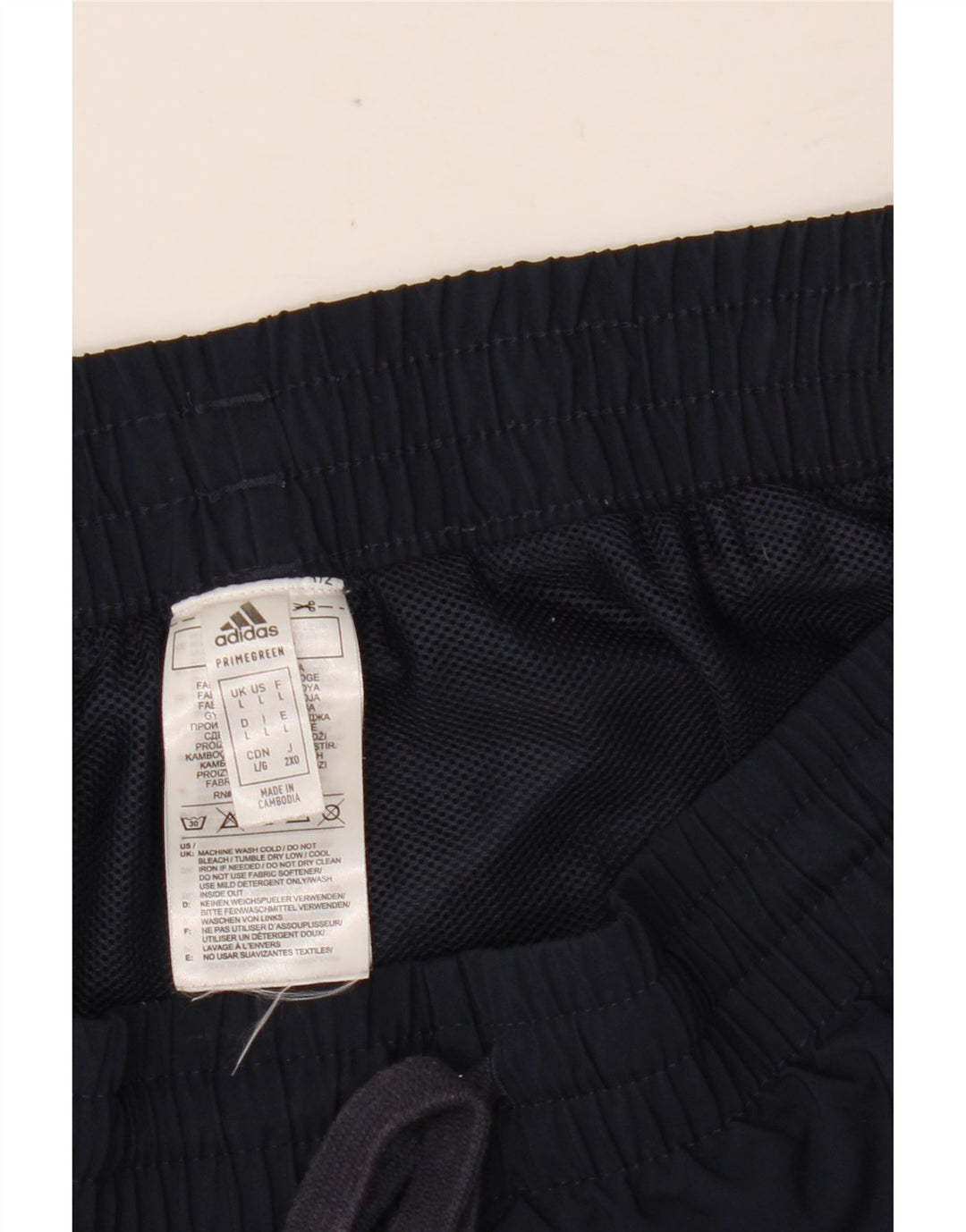 ADIDAS Pantalones cortos deportivos Primegreen para hombre Poliéster azul marino grande