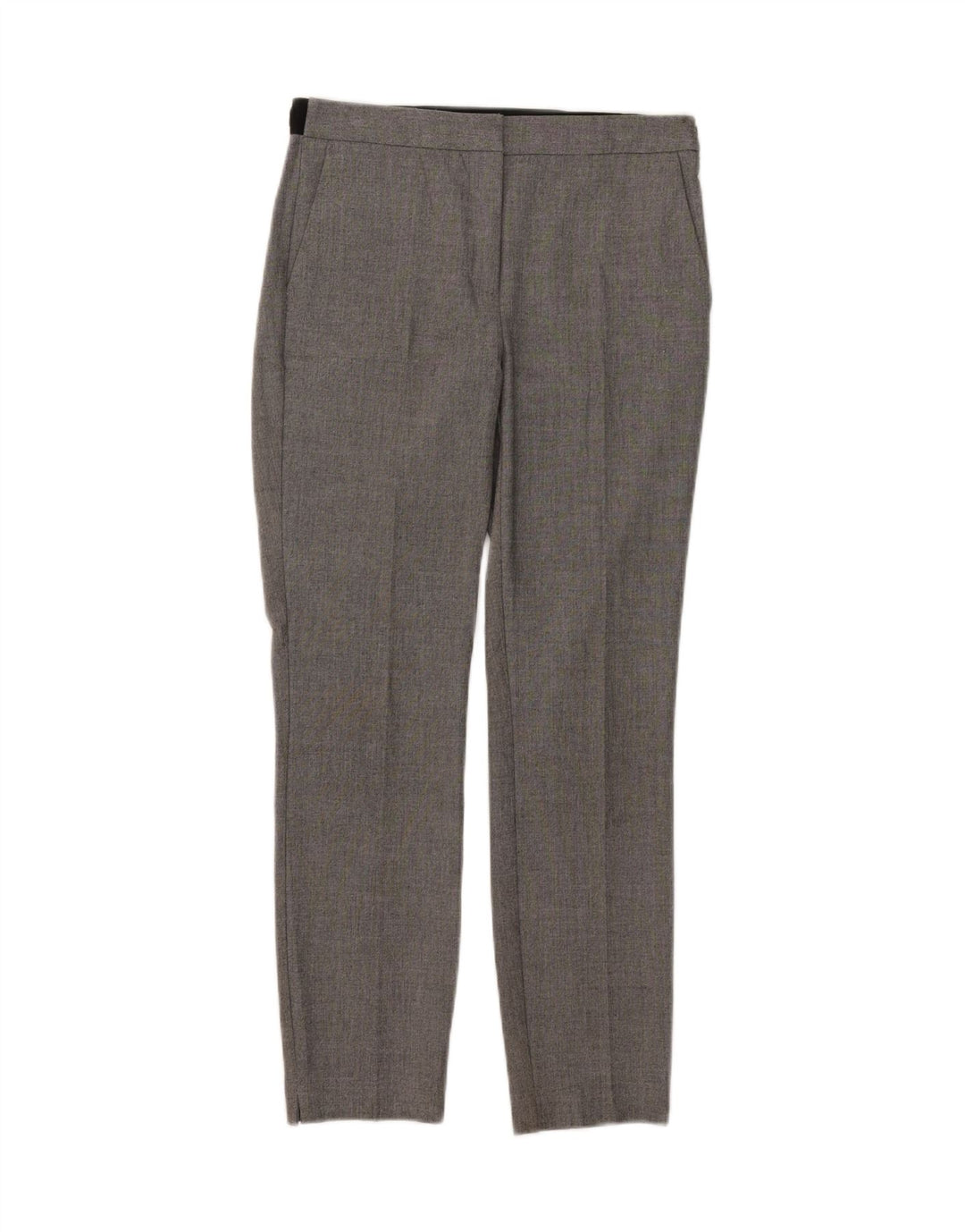 Zara Mujer Pantalón De Traje Slim Small W26 L27 Poliéster Gris