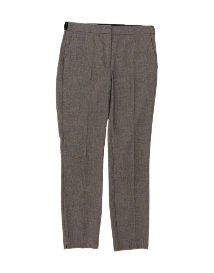 Zara Mujer Pantalón De Traje Slim Small W26 L27 Poliéster Gris