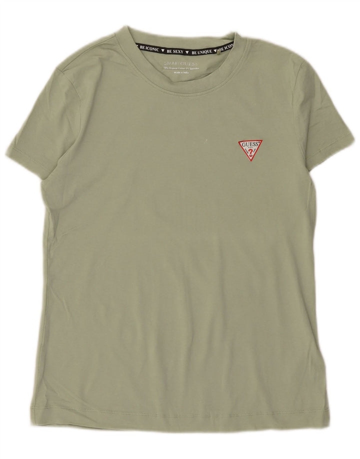 Guess Camiseta para mujer Top UK 12 Algodón verde medio