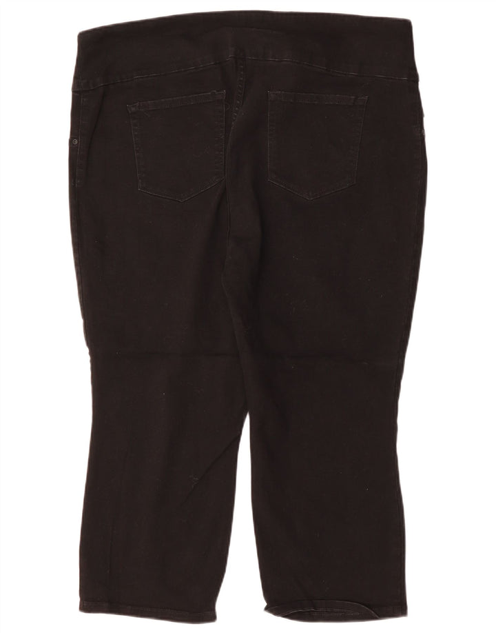 LEE Pantalones capri esculpidos de talle medio para mujer US 20 3XL W40 L22 Negro