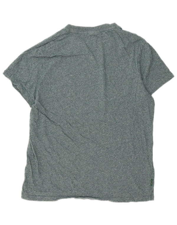Superdry Camiseta para hombre Top Large de algodón moteado verde