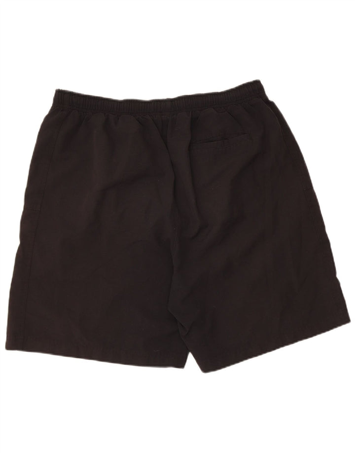 Reebok Pantalones cortos deportivos para hombre XL Poliéster negro