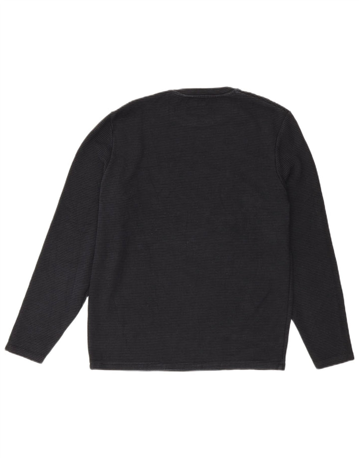 Zara Hombre Top Manga Larga Medio Negro Algodón
