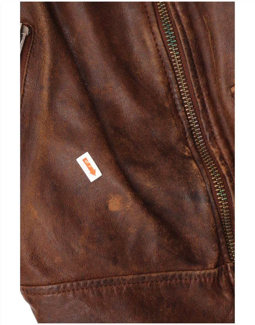 Be Edgy Chaqueta de cuero para hombre UK 38 Cuero marrón medio